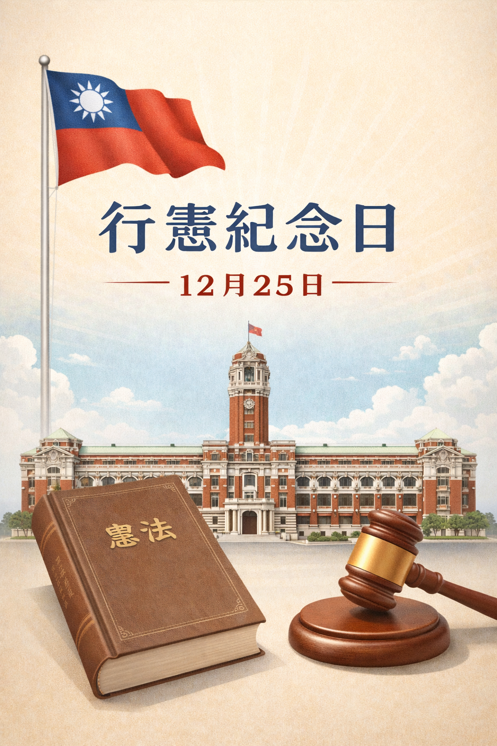 12/25中華民國的行憲紀念日 僅 上午看診7:15-11:00