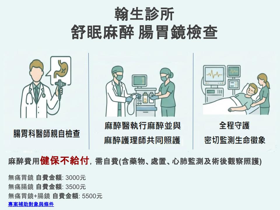 舒眠麻醉 胃腸鏡檢查介紹